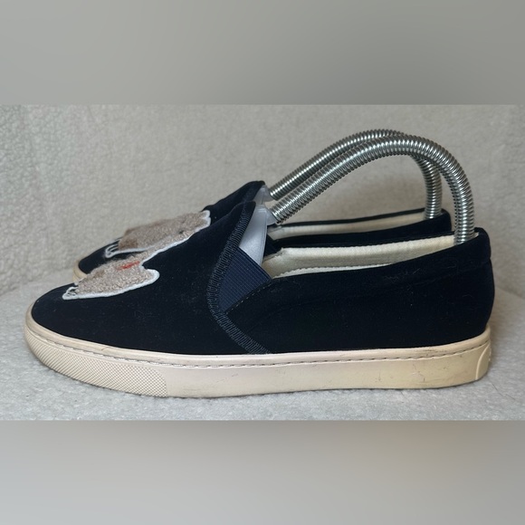 Soludos‎ women’s velvet llama sneaker slide slip-on navy blue white cream 7 - Picture 3 of 10